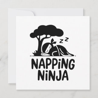 Carte Napping Ninja - Ninja Sleepy mignonne Art Drôle Sl