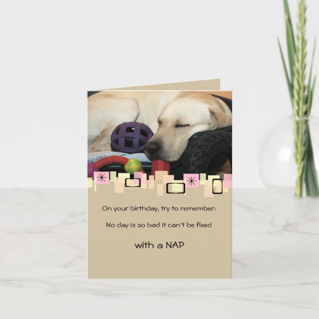 Carte Napping Yellow Labrador Retriever Toutes les occas (Devant)