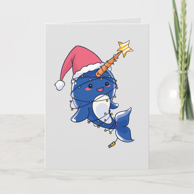 Carte Narval de Noël (Devant)