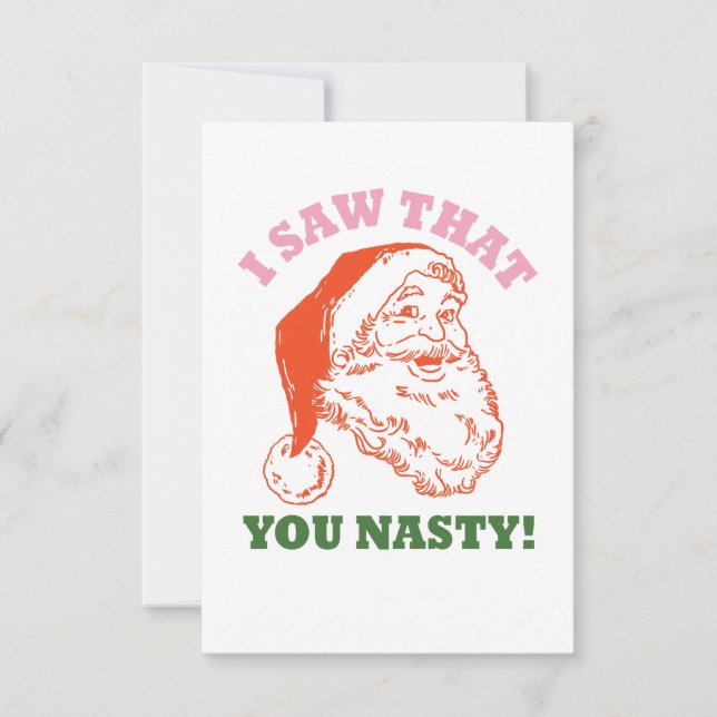 Carte Nasty père Noël, j'ai vu ça ! (Devant)