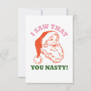 Carte Nasty père Noël, j'ai vu ça !
