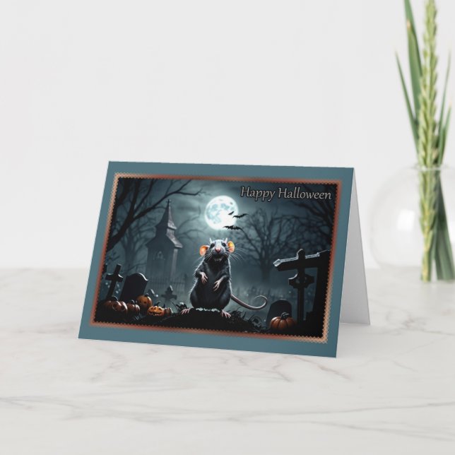 Carte Nasty Rat Halloween (Devant)