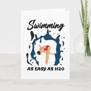 Carte Natation aussi facile que H2O - Amusante conceptio