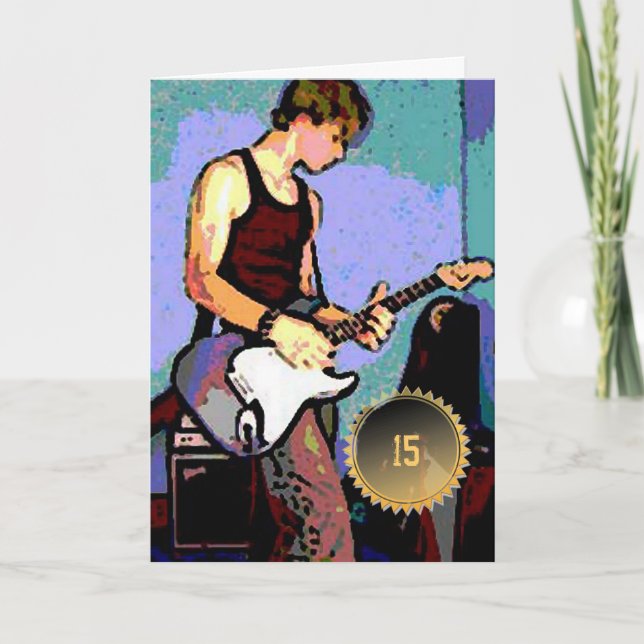 Carte Nate's Birthday Guitar (Devant)