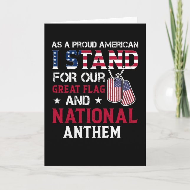 Carte National Anthem - Usa Flag Design (Devant)