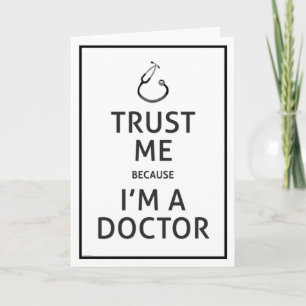 Carte National Doctors' Day-Trust Me-I'm A Doctor
