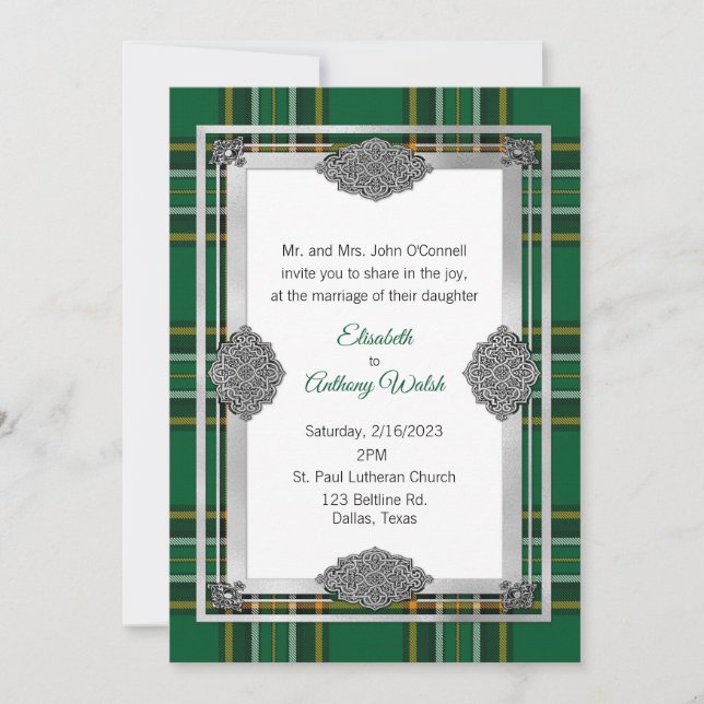 Carte nationale irlandaise avec Mariage à cadre ce (Devant)