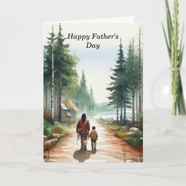 Carte Native American Father's Day Greeting Card (Devant)