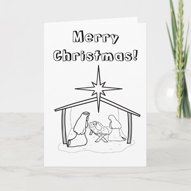 Carte Nativité de Noël (Devant)