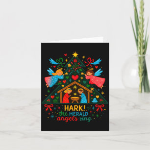 Carte Nativité Hark The Herald Angels Sing Mignon Noël