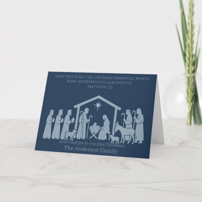 Carte Nativity Christmas Card – Emmanuel God With Us (Devant)