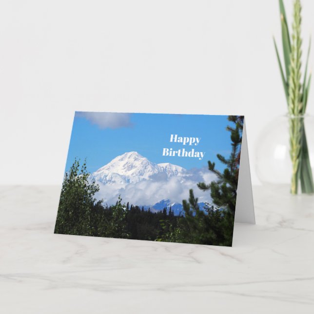 Carte Nature Alaska Denali Paysage photo Anniversaire (Devant)