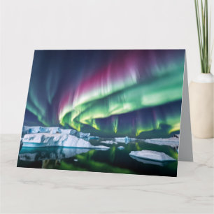 Carte Nature arctique Aurora Iceberg Paysage extérieur