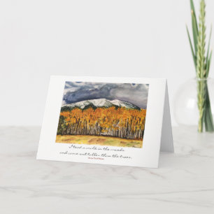 Carte Nature Inspire Thoreau Quota Watercolor Art Card