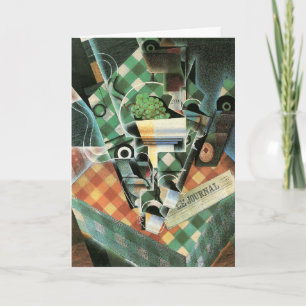 Carte Nature morte à la nappe à carreaux de Juan Gris