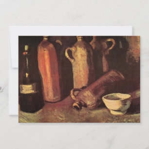 Carte Nature morte de 4 bouteilles de pierre par Vincent