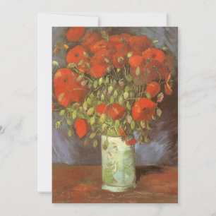 Carte Nature morte de Vincent van Gogh Vase aux Coquelic