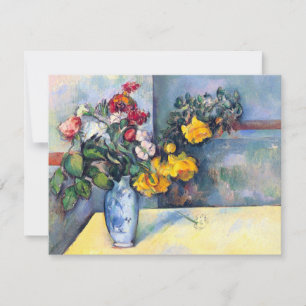 Carte Nature morte Fleurs dans un vase par Paul Cezanne