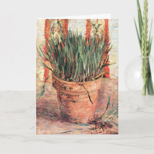 Carte Nature morte Pot de fleurs avec ciboulette par Vin