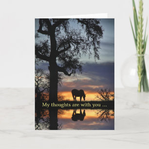 Carte Nature sympathique avec le cheval et l'eau