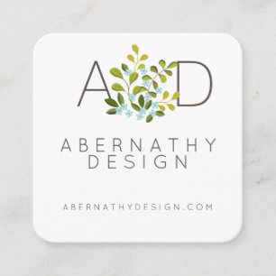 Carte naturelle contemporaine florale moderne de