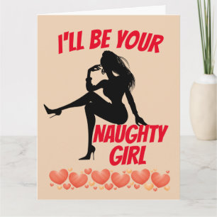 CARTE NAUGHTL GIRL ROMANTIC GREETING CARD 4 MARI LUI
