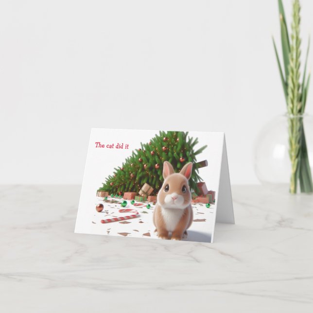 Carte Naughty Bunny Noël (Devant)