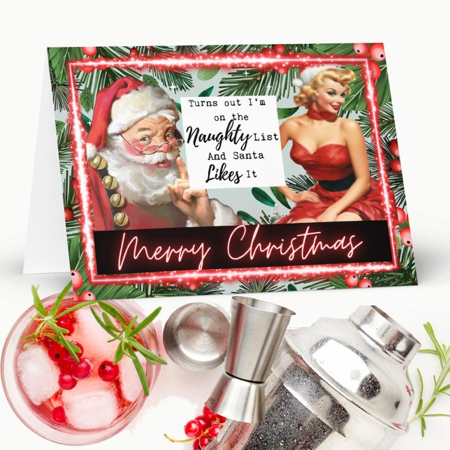 Carte Naughty Christmas Card - Funny - Retro Husband (Créateur téléchargé)