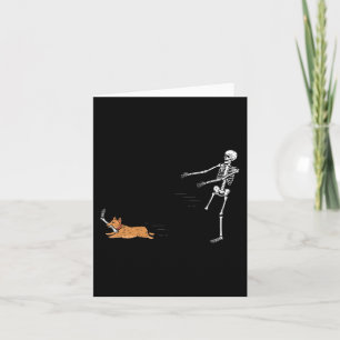 Carte Naughty Corgi Chien Fun Skeleton Halloween