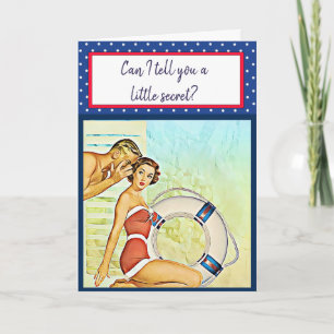 Carte Naughty Flirty Retro Beachy