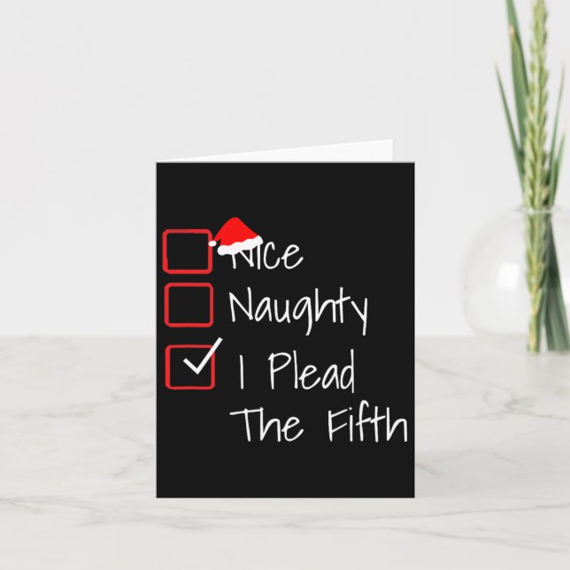 Carte Naughty Nice J'Ai Mené La Cinquième Fantaisie Noir (Devant)