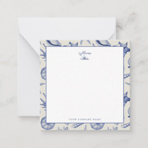 Carte Nautique à thème bleu coquillage personnalis