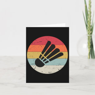 Carte Navette Retro Vintage Badminton Player Coach Sport