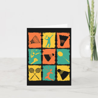 Carte Navette Retro Vintage Dminton Player