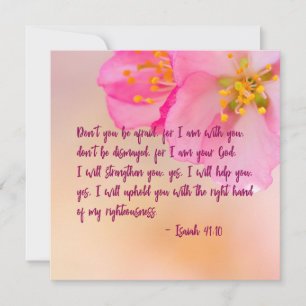 Carte N'Avez-Vous Pas Peur Christian Floral