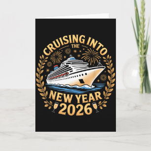 Carte Naviguer dans la nouvelle année 2026 Bonne année 2