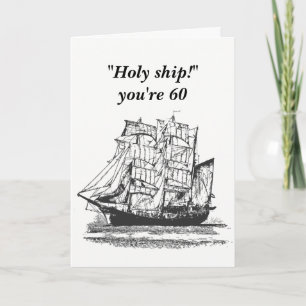 Carte Navire vintage Funny 60e anniversaire pour lui