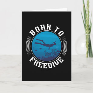 Carte Né À Freediver SpearFishing Freediver Freediving