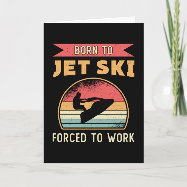 Carte Né à Jet Ski Jet Ski Sports nautiques Jetski (Devant)
