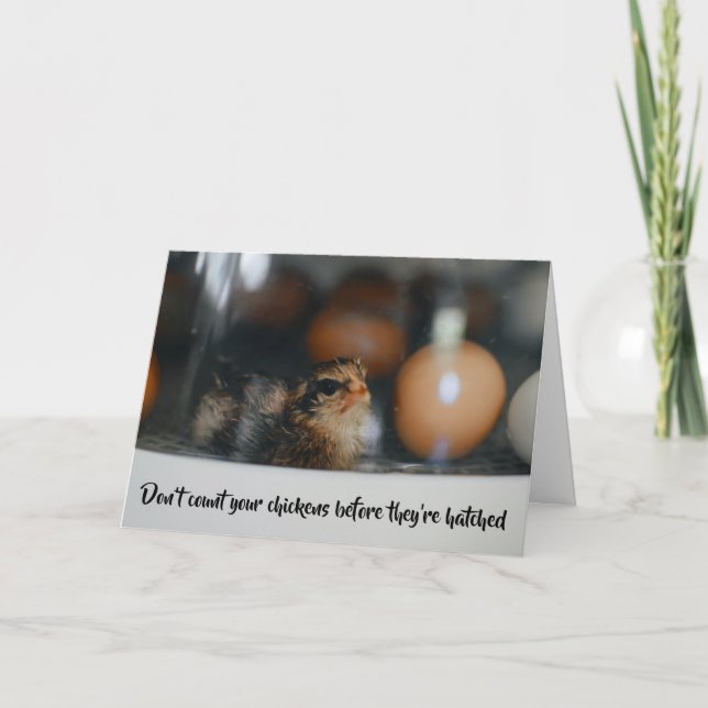 Carte Ne comptez pas vos poulets avant qu'ils ne soient  (Devant)