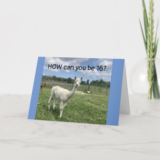 Carte NE CROYEZ PAS QUE VOUS CÉLÉBREZ "16ème" ANNIVERSAI (Devant)