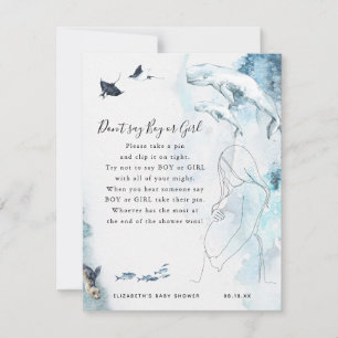 Carte Ne dis pas garçon ou fille   Jeu Baby shower