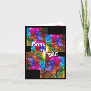 Carte Né en 1986 Anniversaire Fun Facts
