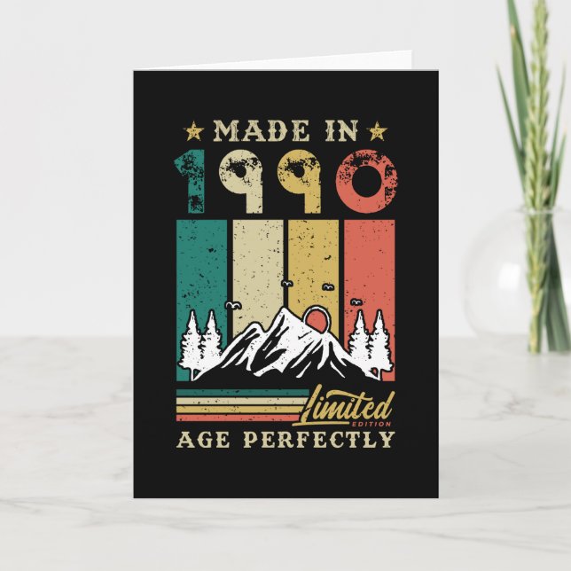 Carte Né En 1990 Anniversaire (Devant)