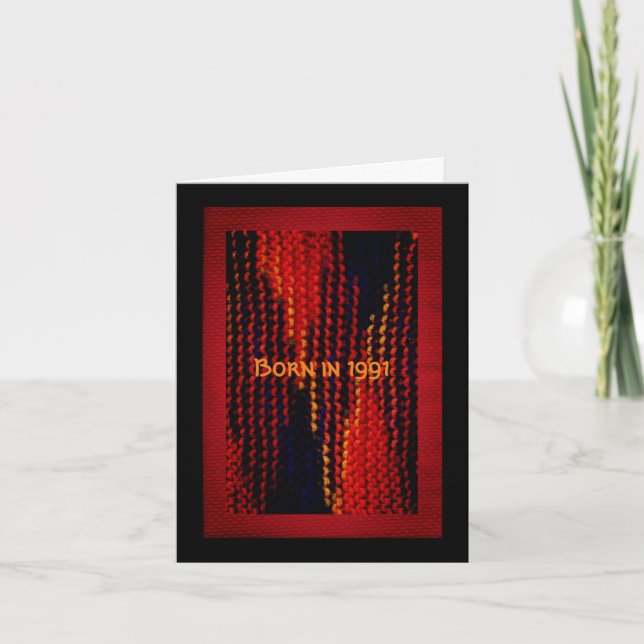 Carte Né en 1991 Anniversaire Fun Facts (Devant)