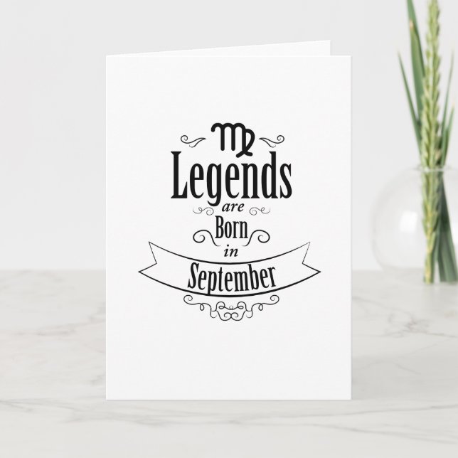 Carte Né En Septembre Virgo Zodiac Cadeau Anniversaire (Devant)