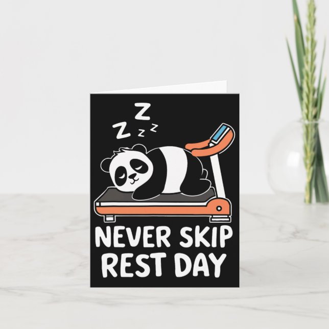 Carte Ne jamais passer le jour de repos amusant Bodybuil (Devant)