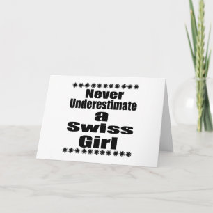 Carte Ne jamais sous-estimer une amie suisse