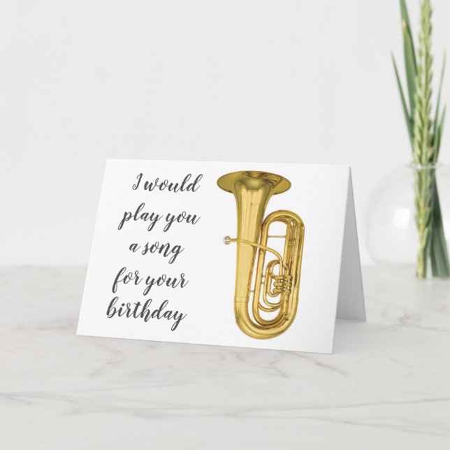 CARTE NE JOUERA PAS DE CHANSON **CARTE D'ANNIVERSAIRE** (Devant)