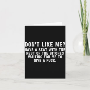 Carte Ne m'aime pas_ Attendre pour donner un pour un sar
